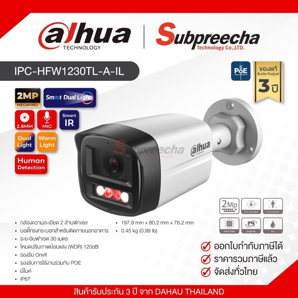 IPCHFW1230TLAIL 36mm 119 ทรัพย์ปรีชา เทคโนโลยี