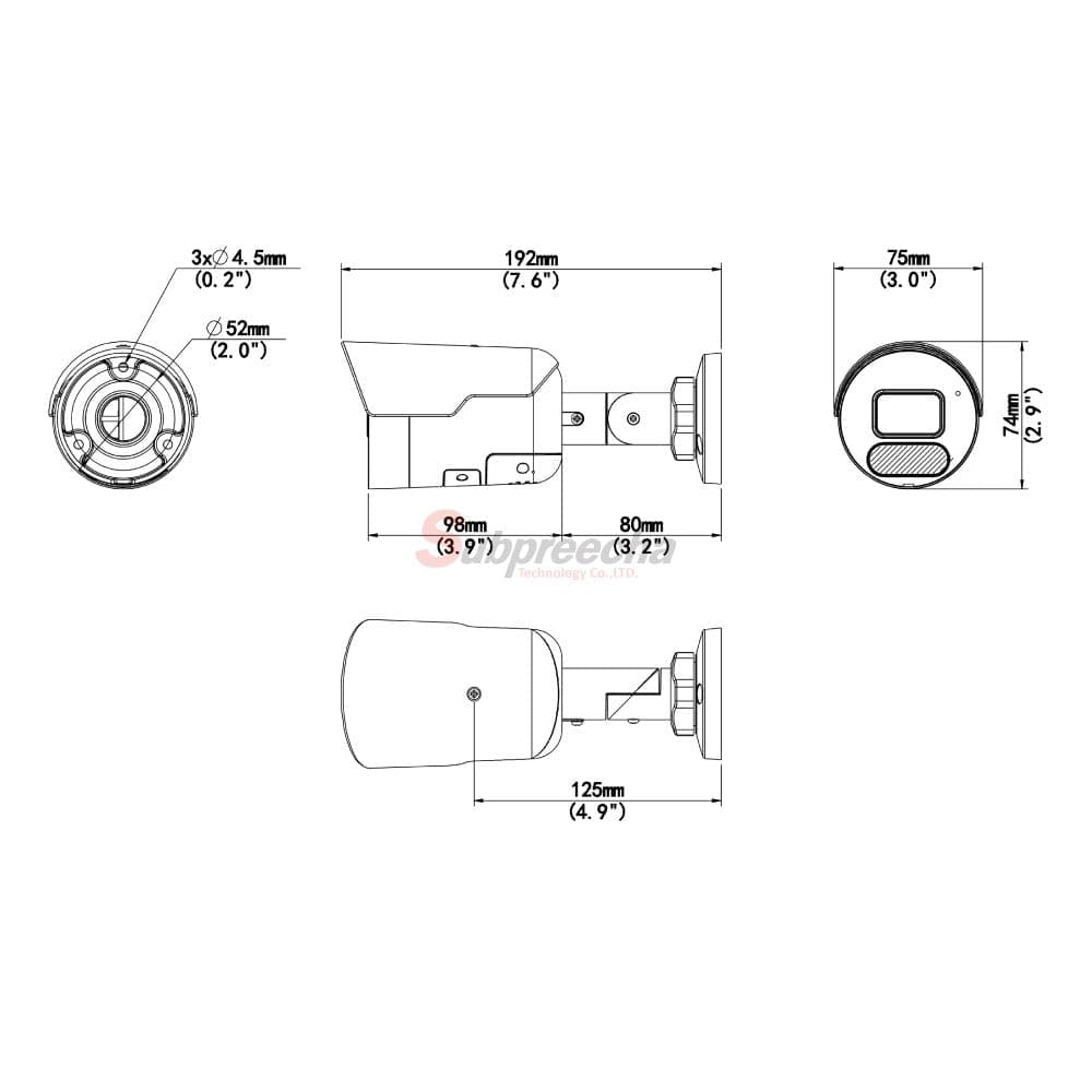 IPC2124LEADF28KMCWLDimensions1 ทรัพย์ปรีชา เทคโนโลยี