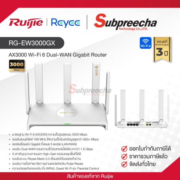 RGEW3000GX30 ทรัพย์ปรีชา เทคโนโลยี