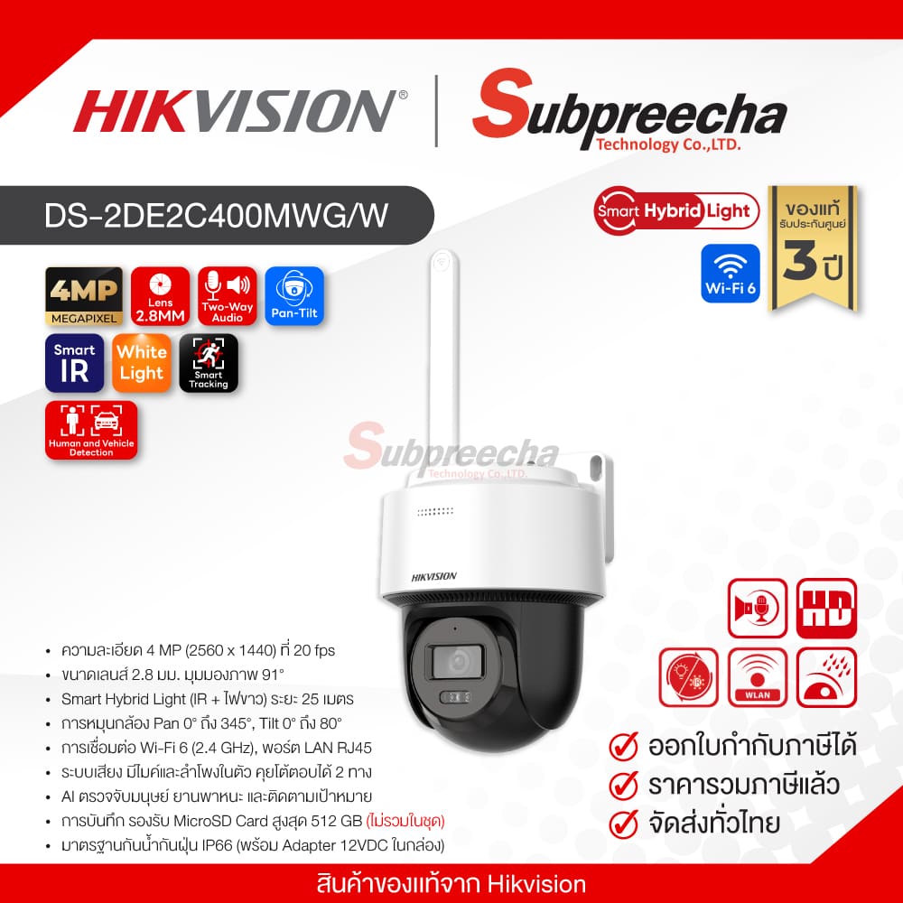 DS2DE2C400MWGW28mm30 ทรัพย์ปรีชา เทคโนโลยี