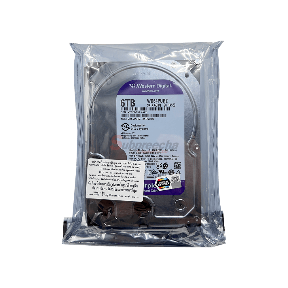 HDD 6 TB WD31 ทรัพย์ปรีชา เทคโนโลยี
