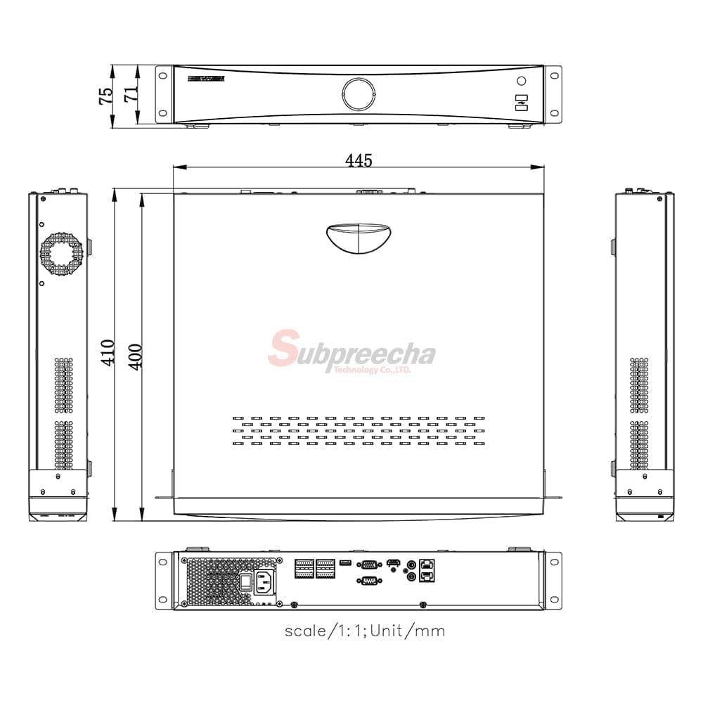 DS7716NXIK4Dimensionsimage1 ทรัพย์ปรีชา เทคโนโลยี