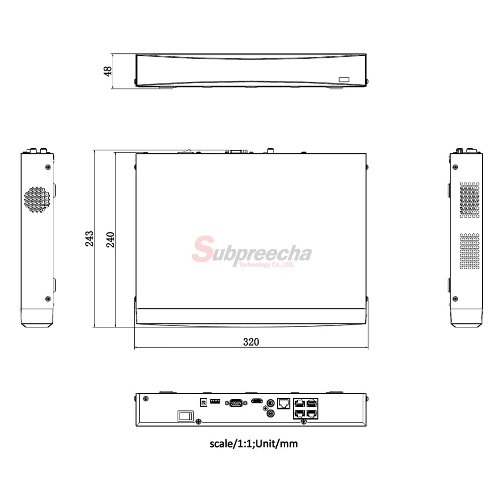 DS7604NXIK14PDimensionsimage11 ทรัพย์ปรีชา เทคโนโลยี